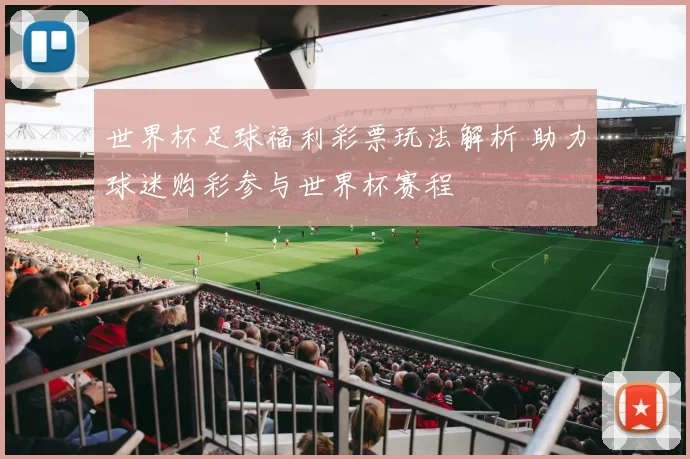 世界杯足球福利彩票玩法解析 助力球迷购彩参与世界杯赛程